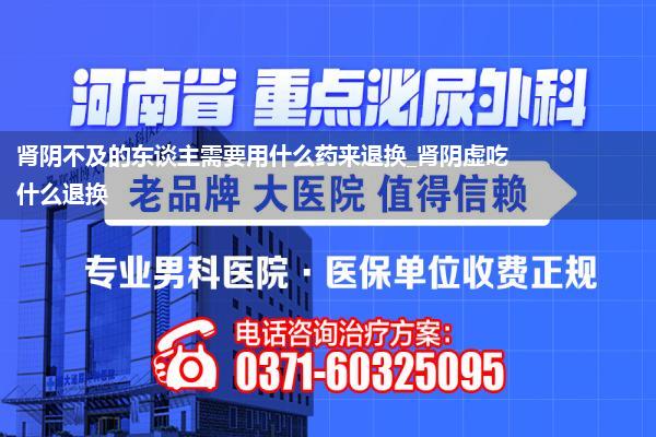 肾阴不及的东谈主需要用什么药来退换_肾阴虚吃什么退换